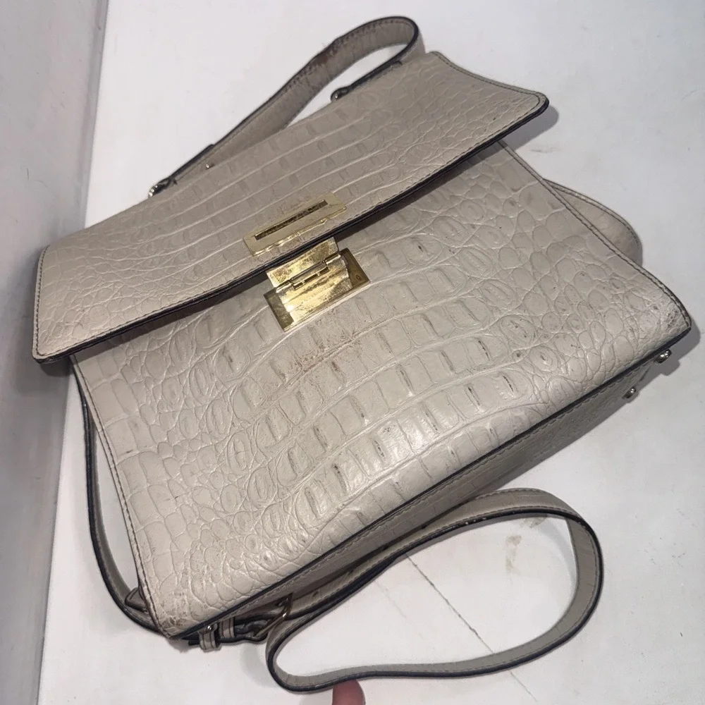 Kate Spade Orchard Valley Doris Soft Taupe Large Satchel Shoulder Bag FAIR CONDI